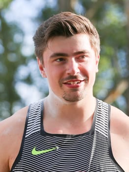 German shot putter David Storl (SC DHfK Leipzig at the Schönebecker SoleCup 2016 in Schönebeck/Elbe