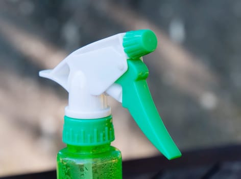 close up of the mist spray bottle to spray water