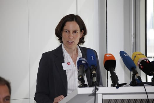 Sybille Schneider (DKV Media Relations) at the DKV PK on the health report "How healthy does Germany live?"" 2016"