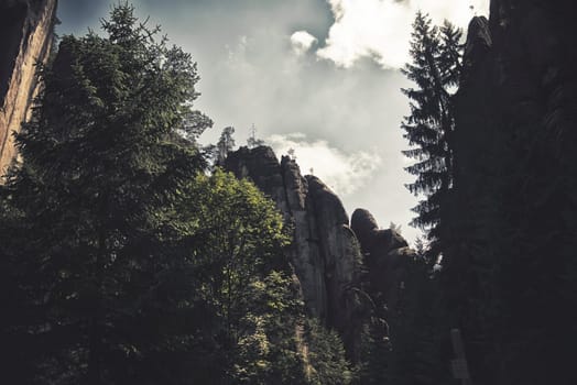 rock town,the national park of adrspach-teplice in the czech republic,hdr effect