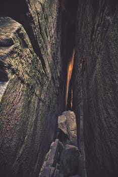 rock town,the national park of adrspach-teplice in the czech republic,vintage effect