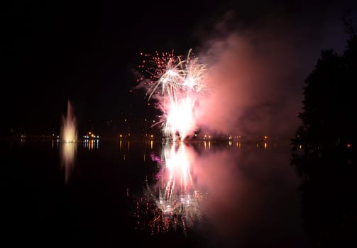 Fireworks at the lake