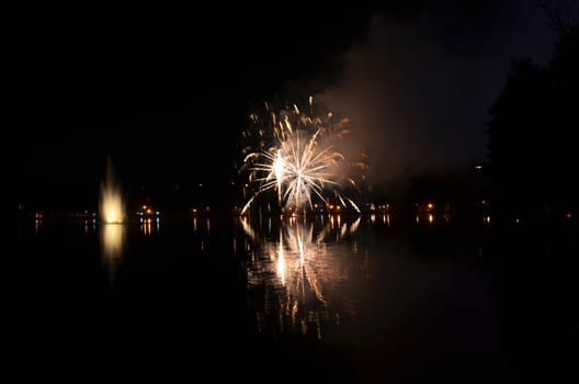 Fireworks at the lake