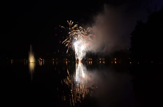 Fireworks at the lake