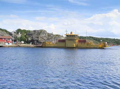 one ferry to transport car over the water on the swedish westcoast