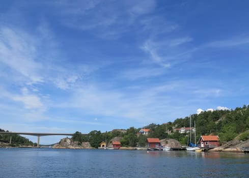 The bridge between orust and tjörn on swedish westcoast