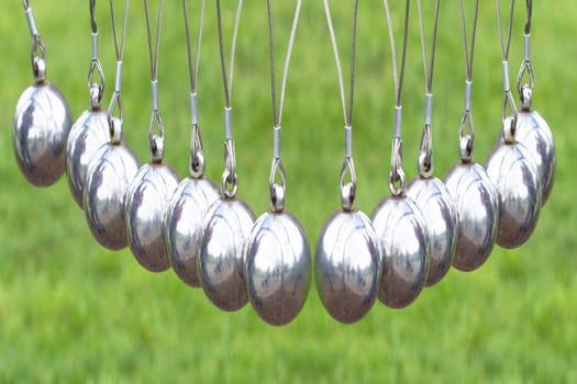 Shot put pendulum or ball pendulum,Newton pendulum also called Newton cradle.. Physics stands for action,reaction and concept or effect and cause. .