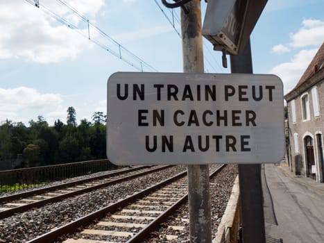 a french railway traffic sign