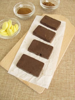 Homemade sugar-free coffee Carob chocolate bars