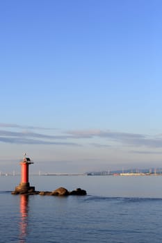 lighthouse in the sea