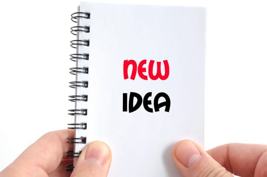 New idea text concept isolated over white background