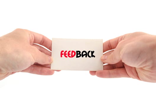 Feedback text concept isolated over white background
