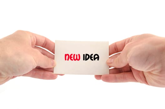 New idea text concept isolated over white background
