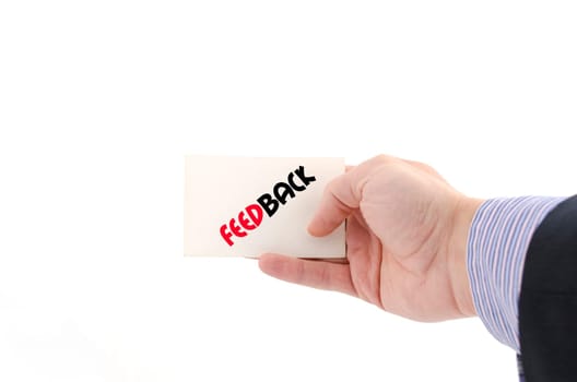 Feedback text concept isolated over white background