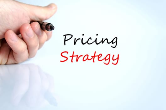 Pricing strategy text concept isolated over white background