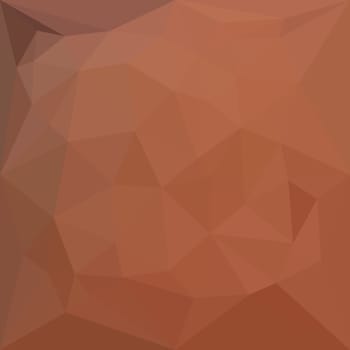 Low polygon style illustration of a burnt orange abstract geometric background.