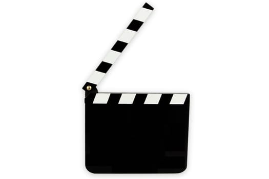 Blank film flap cropped on white background