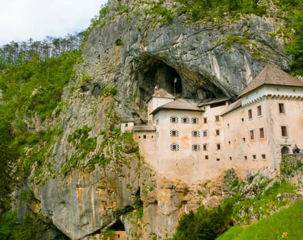 Walls and fortification of Predjama castle in Slovenia