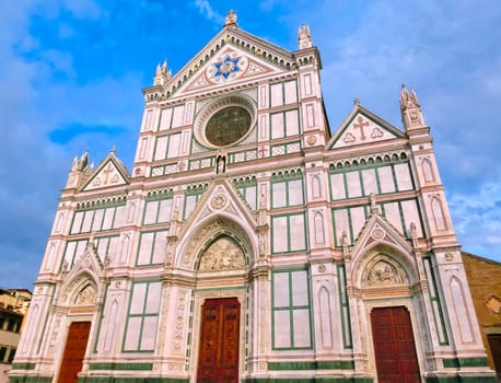 The Basilica di Santa Croce or Basilica of the Holy Cross - famous Franciscan church on Florence, Italy