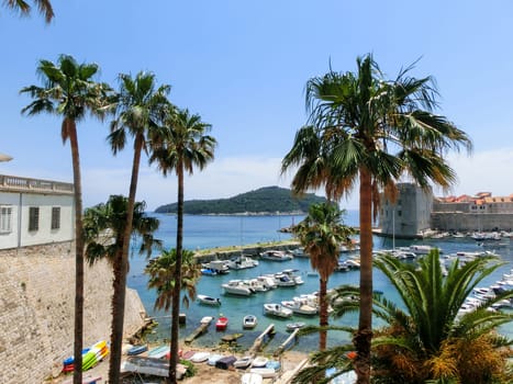 The old  town pier in Dubrovnik, Croatia