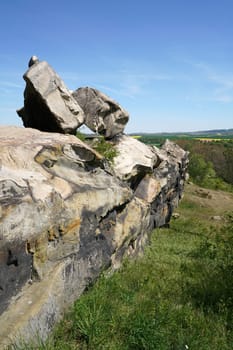 The Devil's Wall near Weddersleben in the Harz National Park