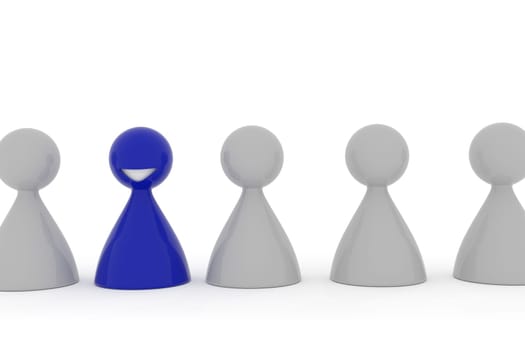 Be different concept image on a white background, 3d rendering