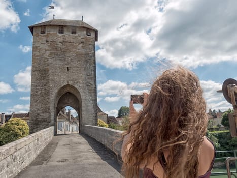 Orthez old bridge in the french pyrenees