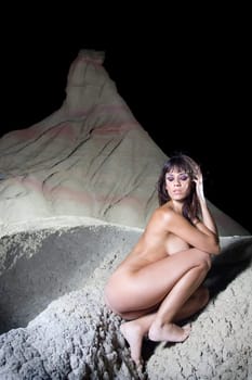 image of a sexy adult nude woman in a provocative attitude
