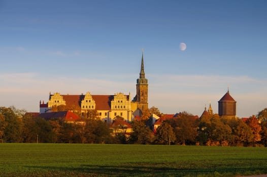 Bautzen Cathedral and Water Tower - town Bautzen in Upper Lusatia,Germany