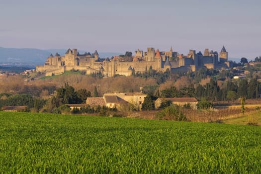 Cite von Carcassonne - Castle of Carcassonne in southern France