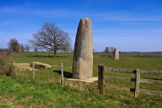 Alignment of couches in France - Menhirs d Epoigny in France near Couches