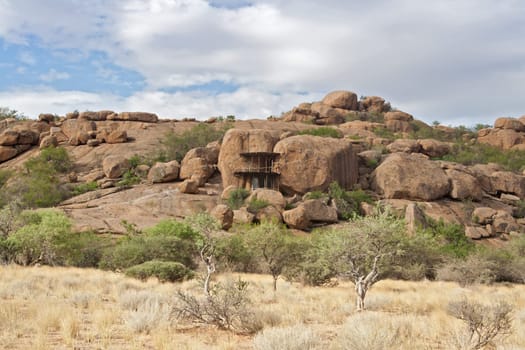 cave dwelling on the guest farm Omandumba in Erongo Mountains Namibia