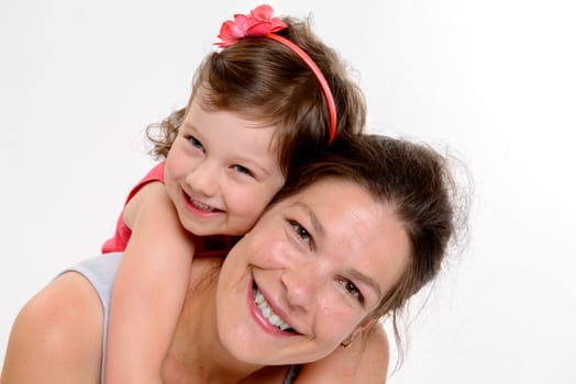 mother and daughter having fun together