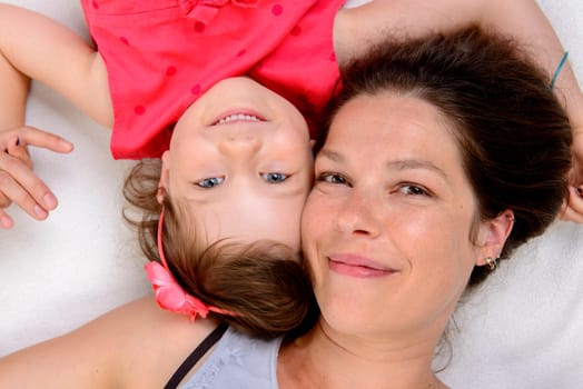 mother and daughter having fun together