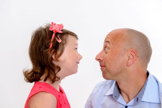 father and daughter having fun together