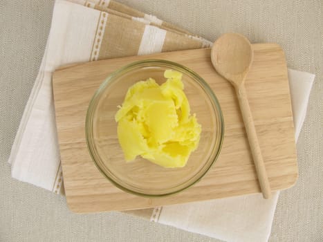 Clarified butter at room temperature