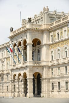 Governmental palace on the main square of Trieste, Italy.