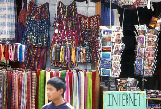 the Market in the Village of  Chichi or Chichicastenango in Guatemala in central America.