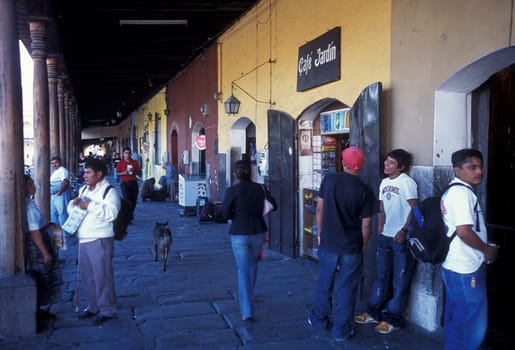 the old town in the city of Antigua in Guatemala in Central America.