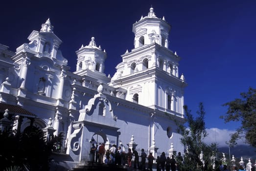 the church in the Village of Esquipulas in Guatemala in Central America.