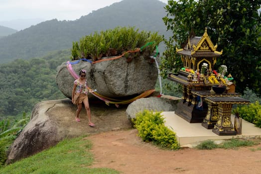 a mountain temple near the rawai beach in the south on the Phuket Island in the south of Thailand in Southeastasia...