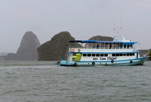 the nature at the Ao Phang Nga Nationalpark on the Phuket Island in the south of Thailand in Southeastasia...