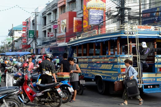 the city centre of phuket at the day Market in the city of Phuket on the Phuket Island in the south of Thailand in Southeastasia...