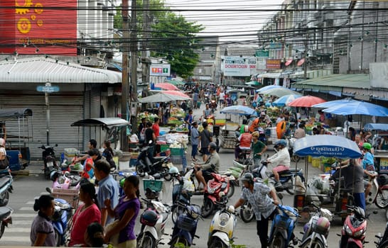 the city centre of phuket at the day Market in the city of Phuket on the Phuket Island in the south of Thailand in Southeastasia...