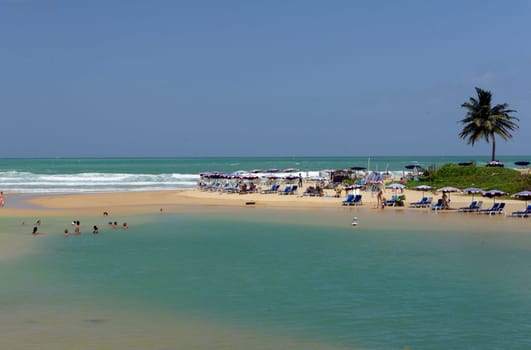 the Hat Nai Harn Beach near Rawai in the south on the Phuket Island in the south of Thailand in Southeastasia...