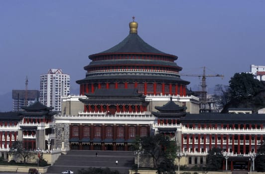 the city theater of Chongqing in the province of Sichuan in china in east asia.