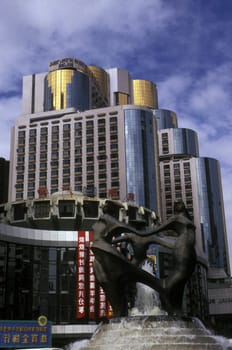 the city of Shenzhen north of Hongkong in the province of Guangdong in china in east asia.