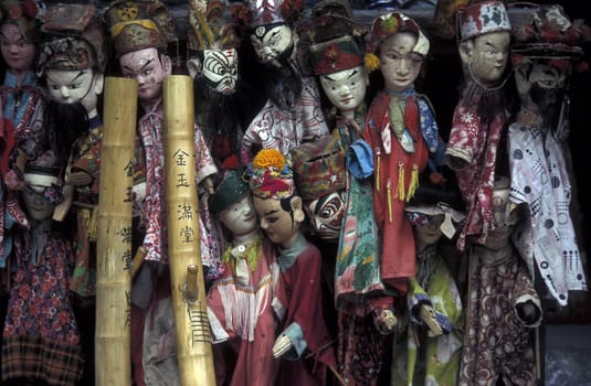 puppet for sale at the town of Yangshou near the city of Guilin in the Province of Guangxi in china in east asia.