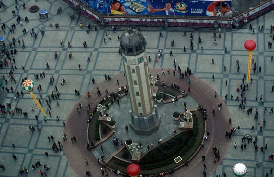 the main square in the city of Chongqing in the province of Sichuan in china in east asia.