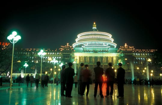 the city theater of Chongqing in the province of Sichuan in china in east asia.